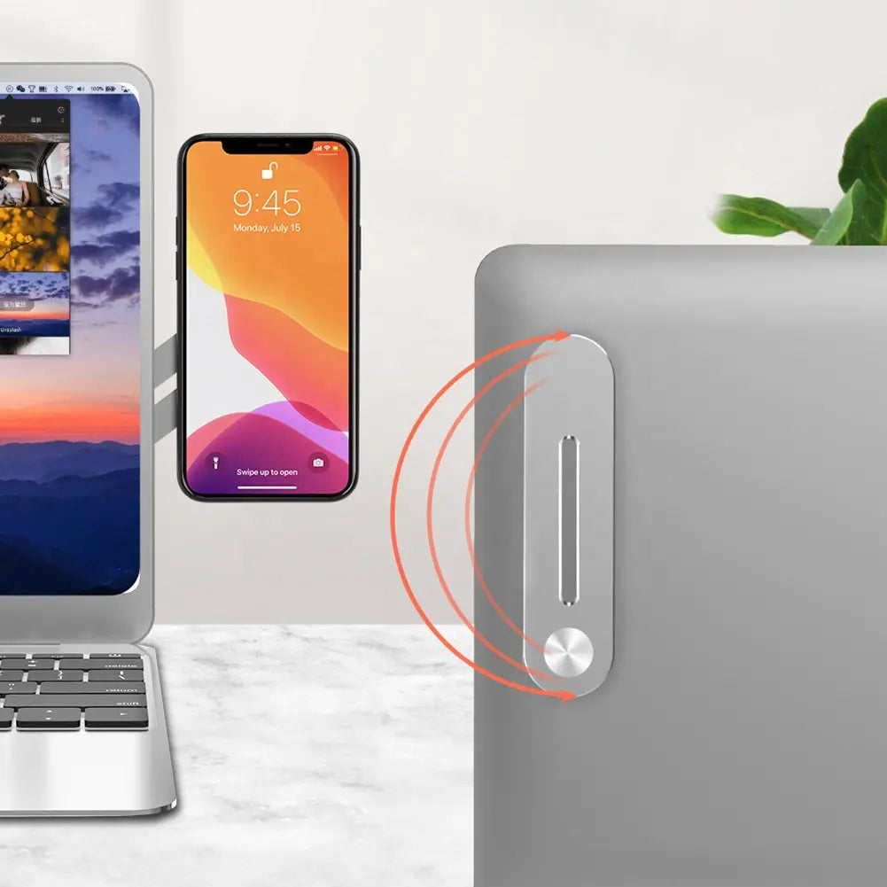 Support Magnétique Réglable pour Smartphone – Fixation Ultra-Pratique sur Ordinateur Portable GoodGadgets